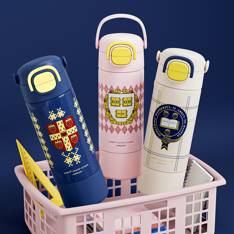 草莓生活新款2025高颜值学生党超级喜欢0108三饮保温杯