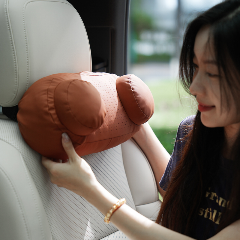 bbdd汽车护颈枕车靠座椅车用积木枕头理想特斯拉柔软透气