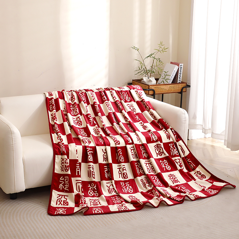 花花公子-家纺-双面印花故宫原创同款福毯