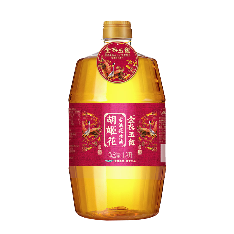 金龙鱼｜胡姬花金衣玉食古法花生油1.8L