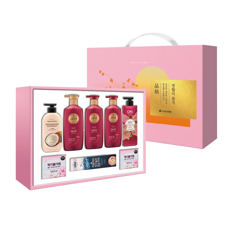 韩国LG生活健康洗护日用品品格58号8件实用大礼包礼盒套装