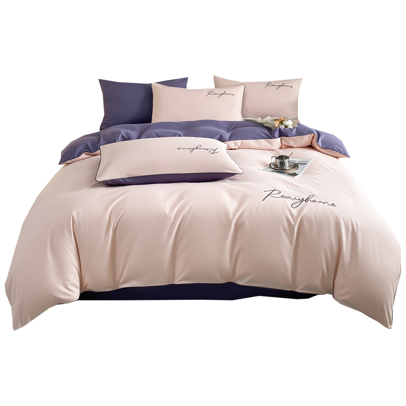 花花公子-家纺-新款水洗棉刺绣三件套四件套卡芙系列