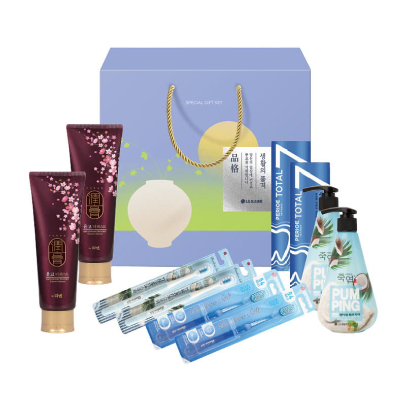 韩国LG生活健康洗护日用品品格42号10件实用大礼包礼盒套装