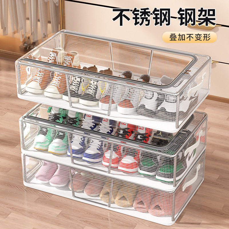 哲计可折叠透明鞋盒2个装Z-SN0202A