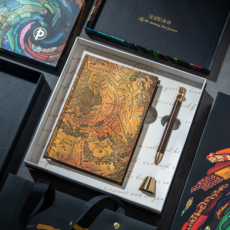 亨诺克斯地球仪木杆水性笔笔记本礼盒套装