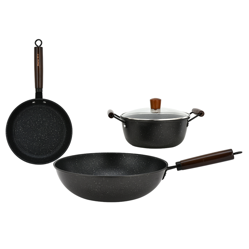 荣事达-麦饭石锅具三件套（升级款）RTZ088M（M）