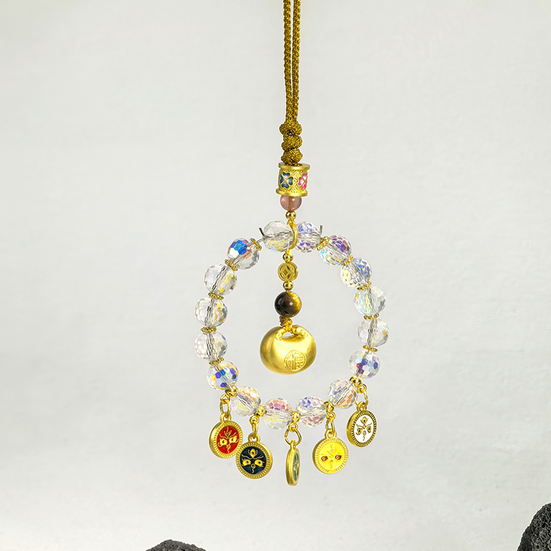 普陀山五路财神胖福车挂