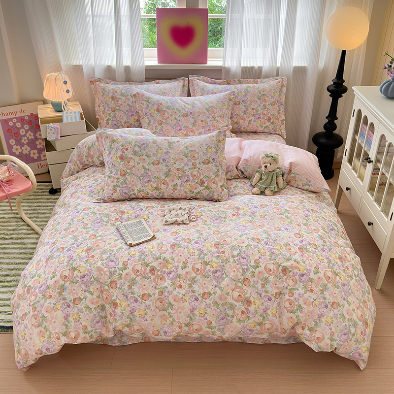 花花公子-家纺-新疆全棉活性印花四件套-洛克庄园