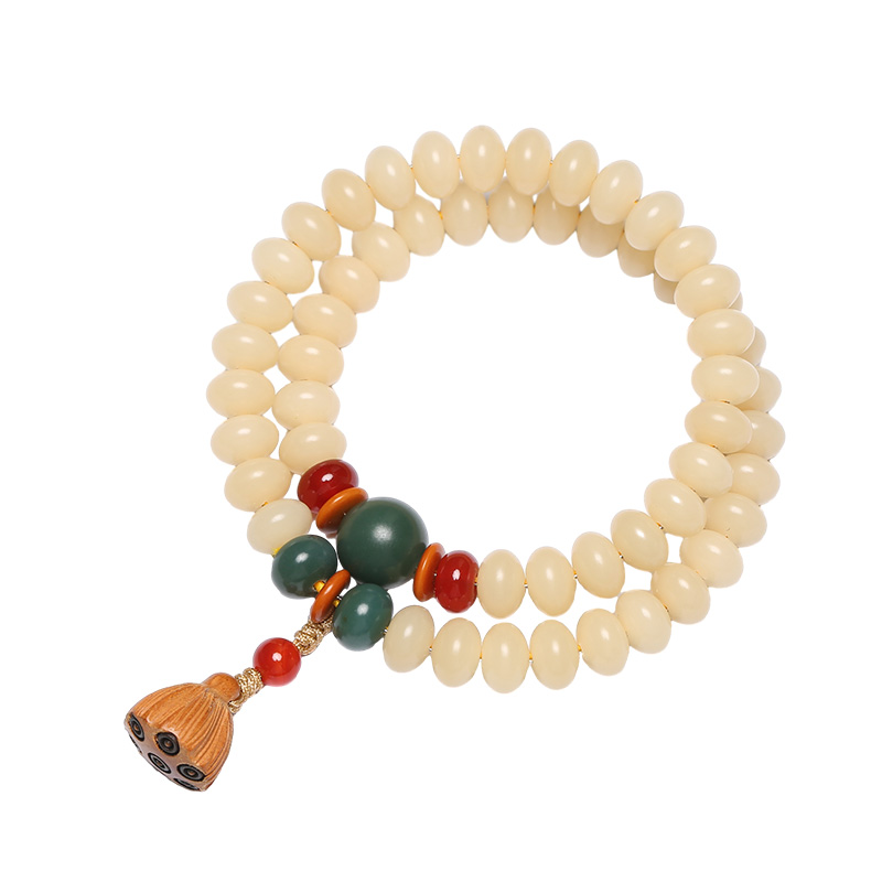 普陀山奶豆白玉菩提手串