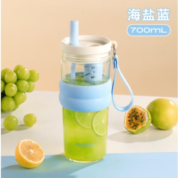 富光时尚吸管玻璃杯WFZ1153-700