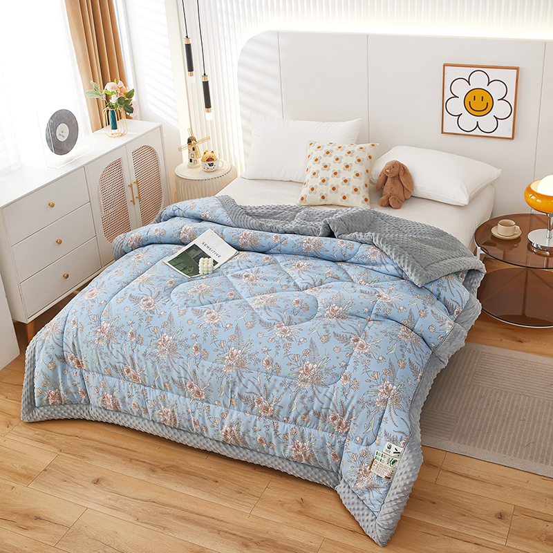 百丽安娜水洗棉豆豆绒冬被