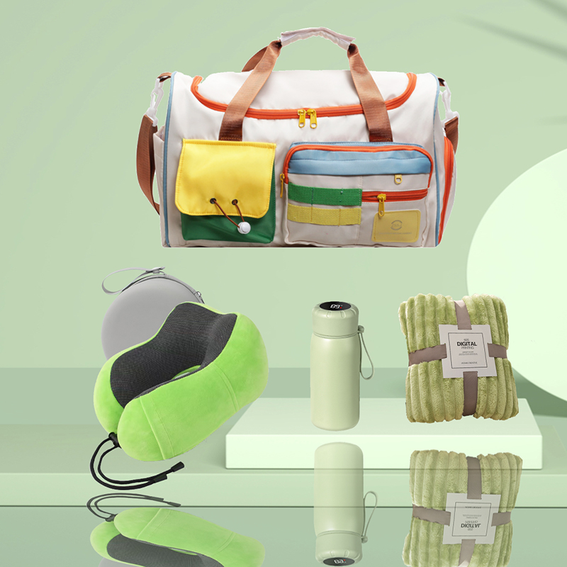 黛悦冬季温暖大礼包U型枕保温杯午休毯健身包现货秒发DY09