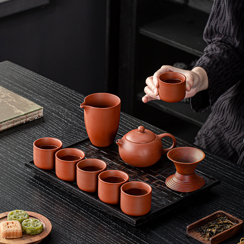 茶汀朱泥紫砂功夫茶具套装