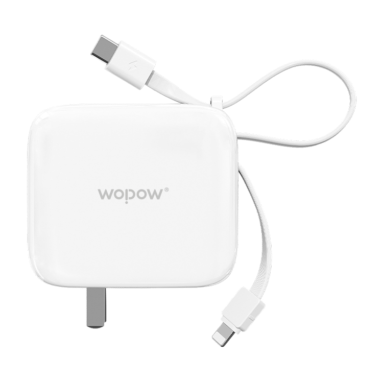 二合一AC插头自带线快充移动电源LQ20