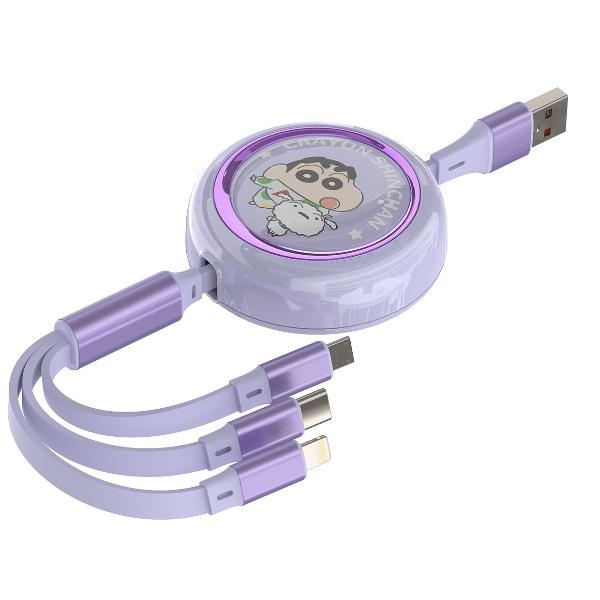 蜡笔小新乐透Y一拖三数据线DC06