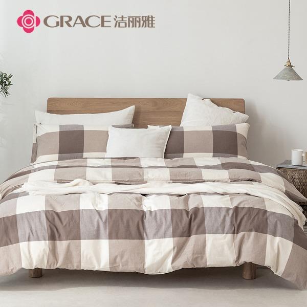 洁丽雅（Grace)印象派.全棉色织水洗棉四件套