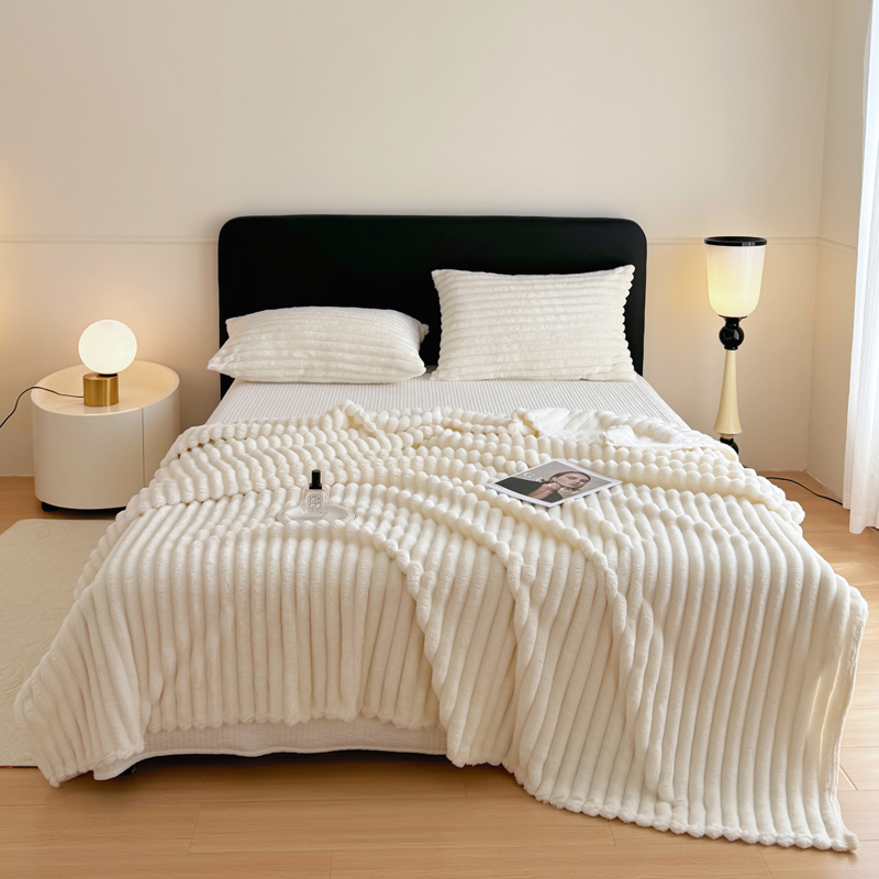 无印良品加厚兔毛绒毛毯MJ-Q2024-0395