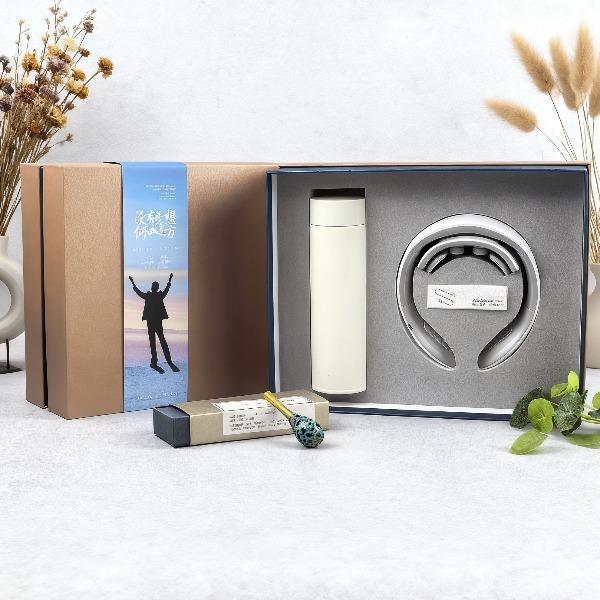 驰悦舒享舱颈椎按摩仪保温杯套装商务礼盒