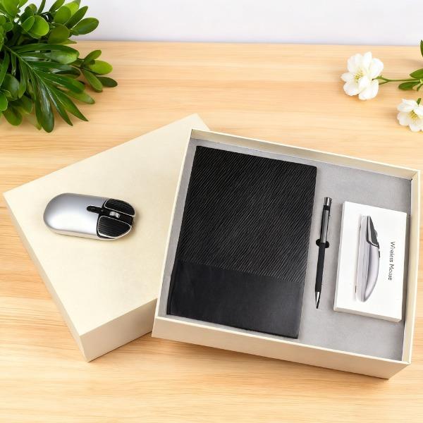 思维经纬·礼盒笔记本签字笔无线鼠标三件套装