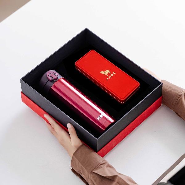 膳魔师保温杯+八马茶叶2泡1盒【JNFBM26】