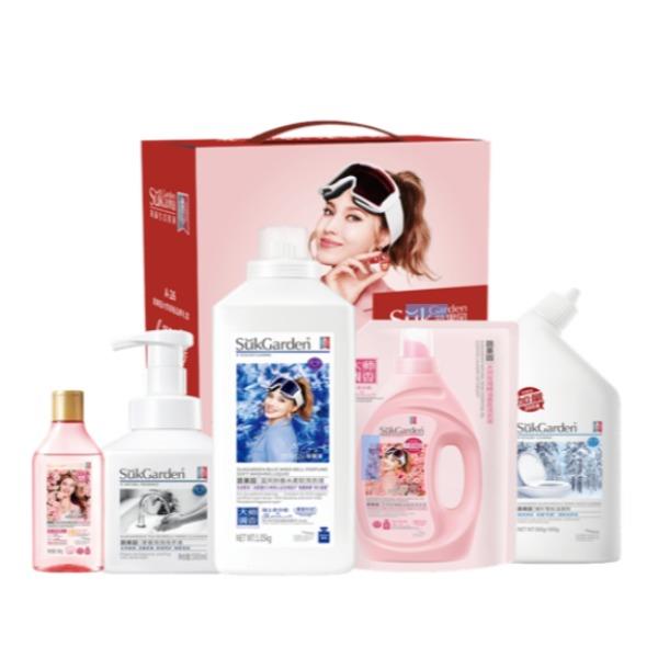 蔬果园玫瑰系列家庭清洁五件套