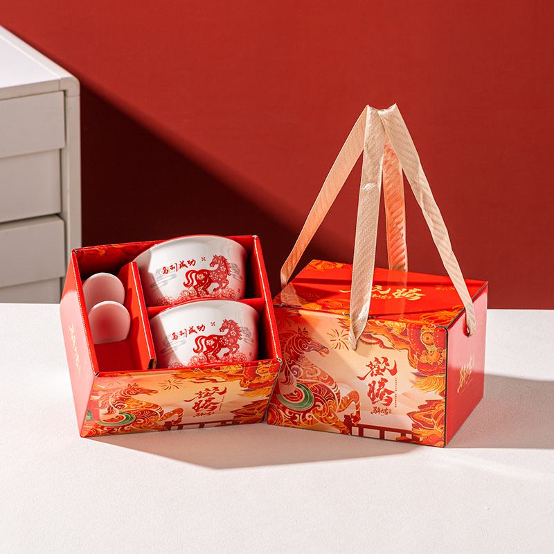 锦知兴-马年大吉2碗勺餐具套装