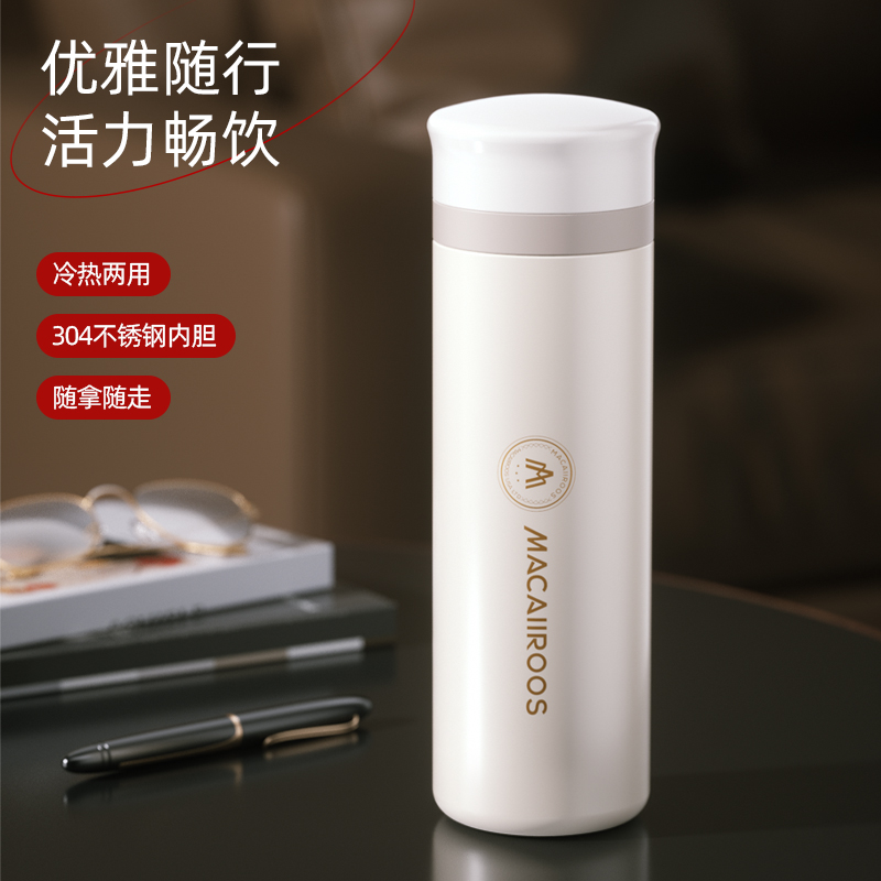 美国迈卡罗不锈钢真空保温杯MC-8455BW