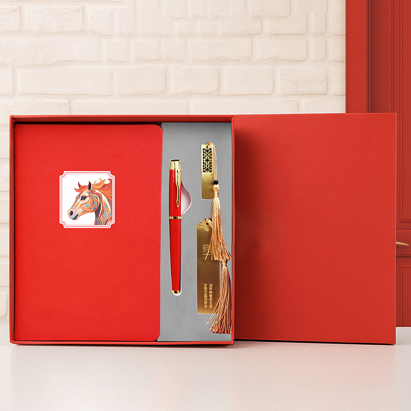 东方韵&EPOTA5搭扣硬皮笔记本U盘笔古铜书签四件套