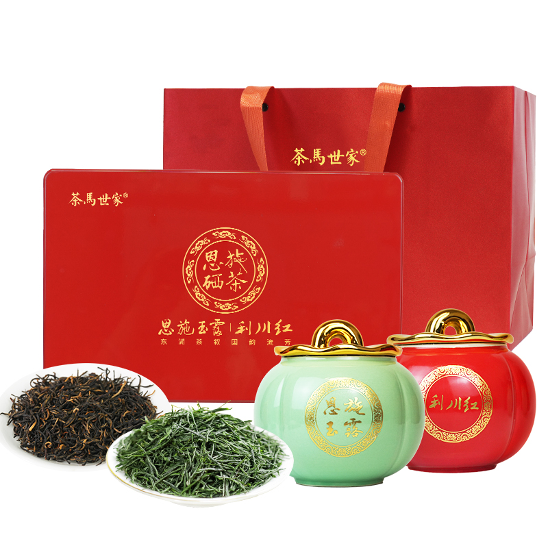 茶马世家恩施玉露龙凤呈祥烤漆礼盒200g