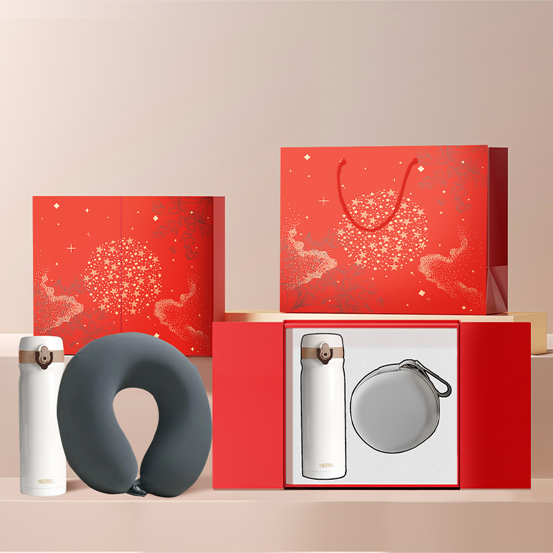 膳魔师保温杯便携U型枕轻松礼盒JMY-500+枕头