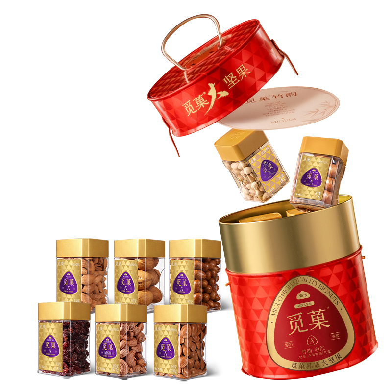 觅菓礼盒赤红Pro款8罐（竹韵）1380G