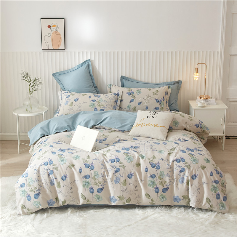 百丽安娜全棉高支加密四件套-萝拉-蓝