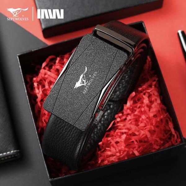 七匹狼男士皮带情人节头层牛皮商务休闲ZA7196-1