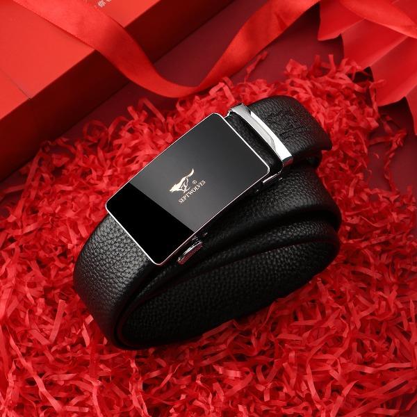 七匹狼男士520商务休闲自动扣皮带W70189-1