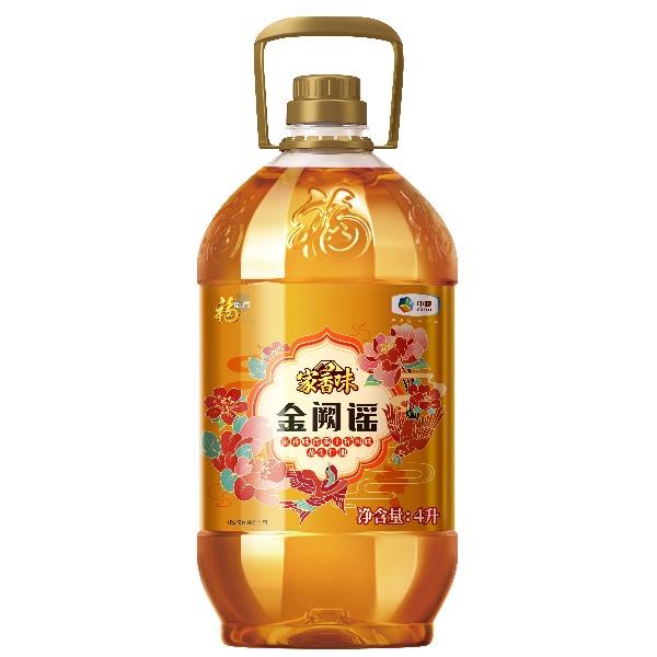 中粮福临门家香味金阙谣土榨花生油4L