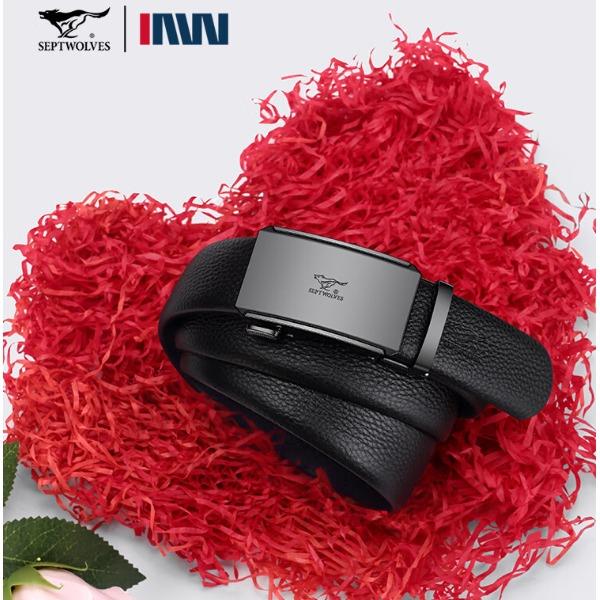 七匹狼男士皮带新款自动扣头层牛皮腰带PD741137829