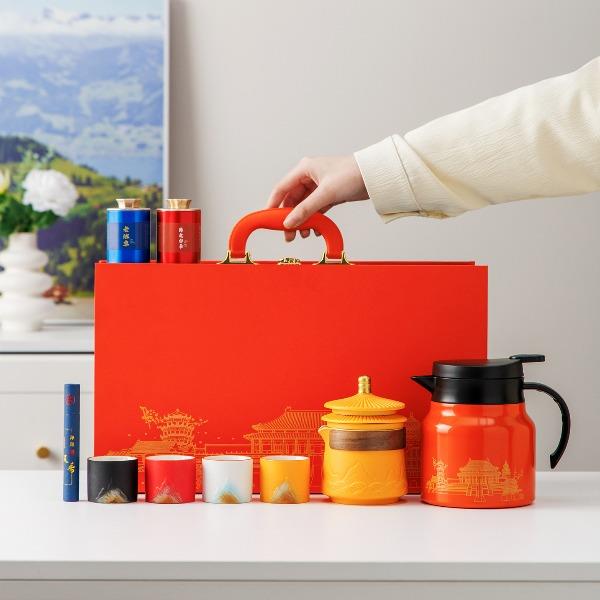 瓷语花香故宫文创办公杯焖壶茶礼套装