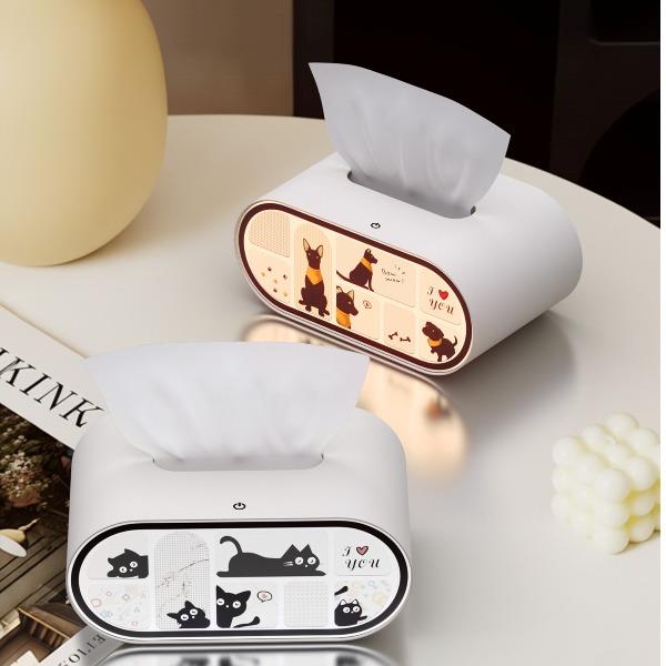 素觅纸巾盒灯光画T15