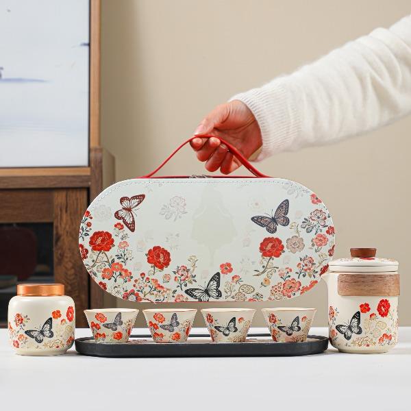 瓷语花香你若盛开蝴蝶自来旅行茶具