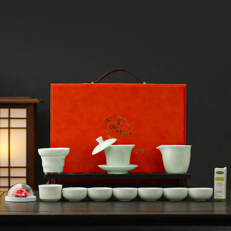 瓷伽什春暖花开哥窑茶具非遗香薰