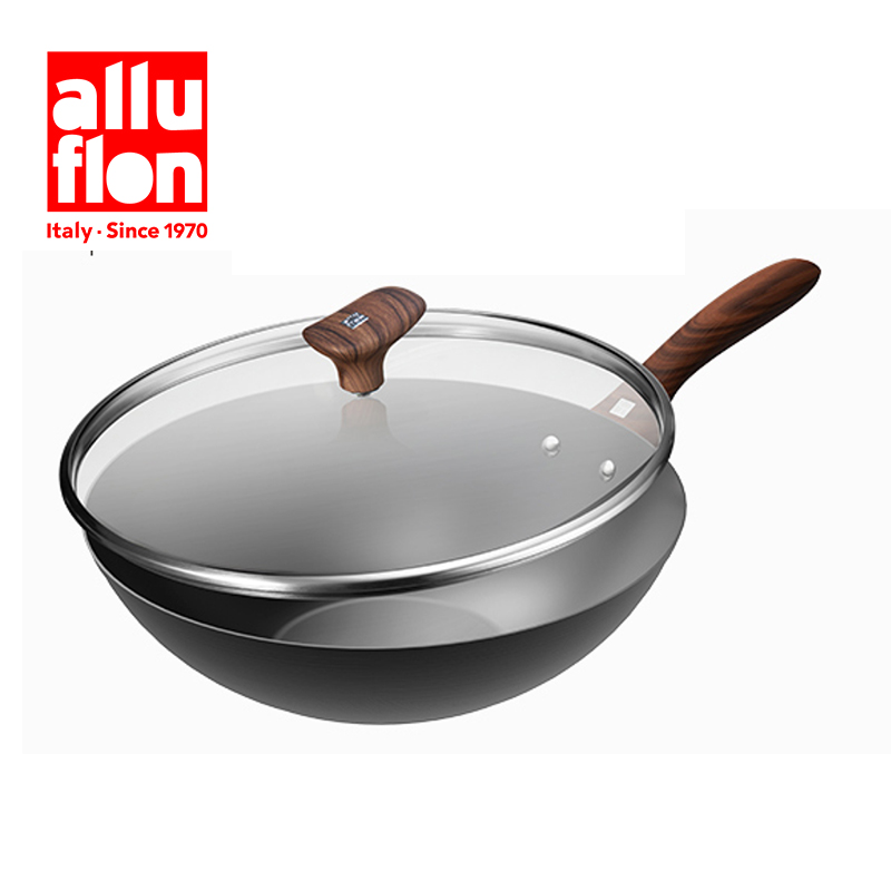 Alluflon阿路弗仑火山系列无涂层极窒铁锅32cm