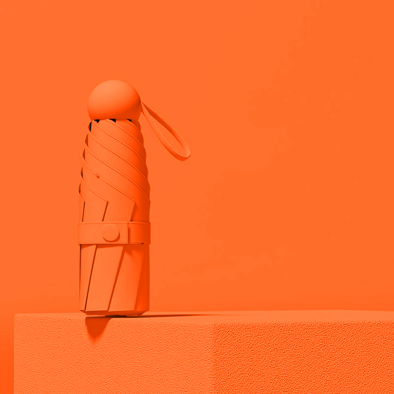 艾丝雅兰A-ZH2203纯真真丝方巾五折伞套装