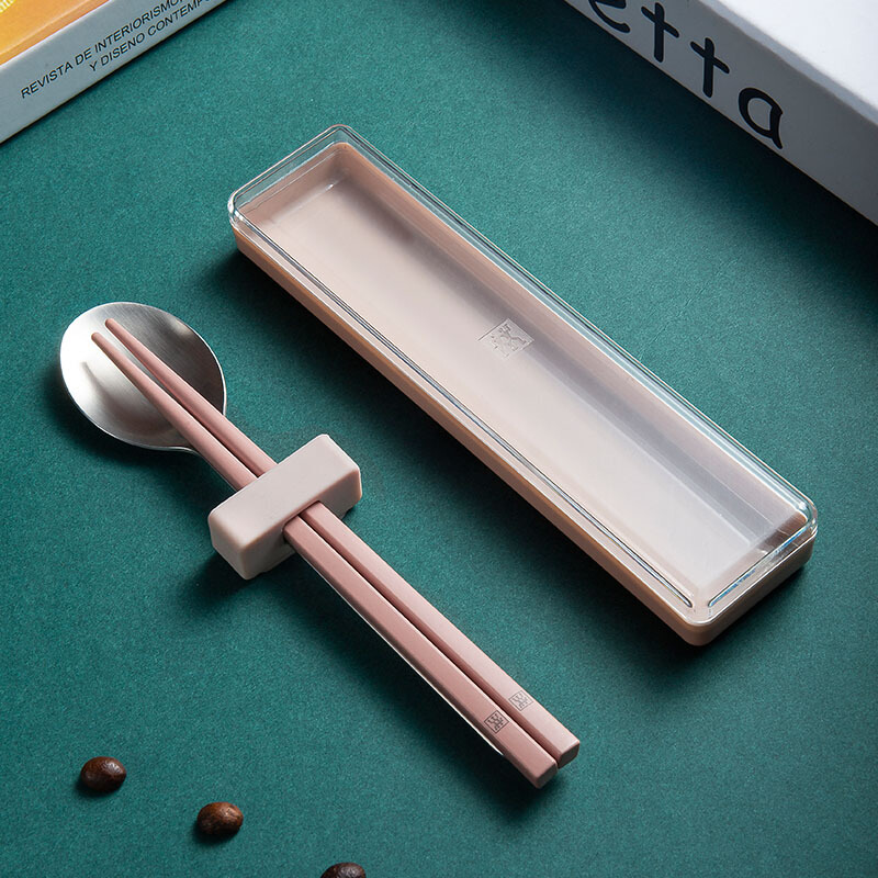 双立人粉色便携餐具3件套39181-004