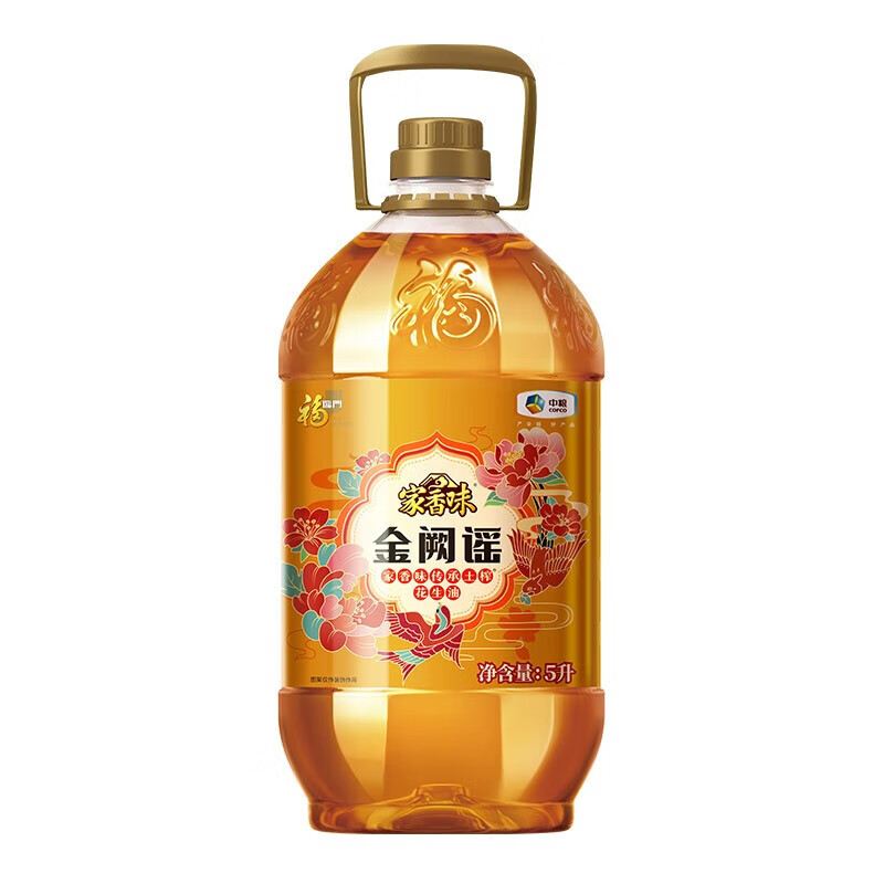 中粮福临门家香味金阙谣土榨花生油5L