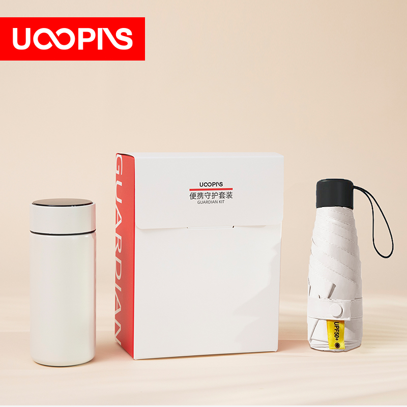 UOOPINS（优品序）温显保温杯+黑胶晴雨伞组合