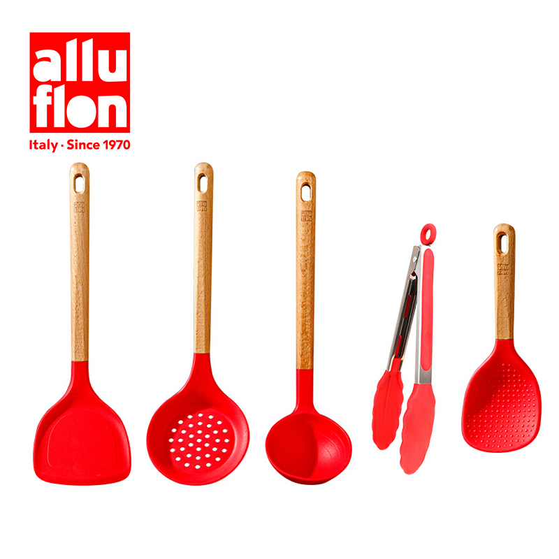 Alluflon阿路弗仑热那亚硅胶铲勺五件套