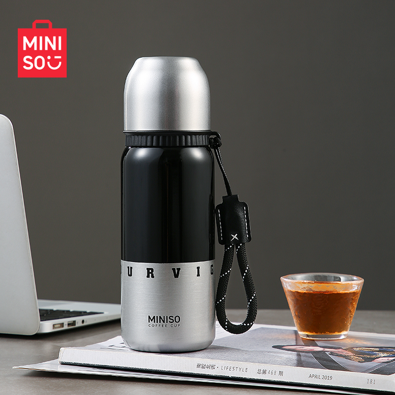 名创优品316L车载子弹头全钢杯盖保温杯520ml