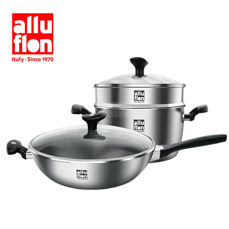Alluflon阿路弗仑波尼亚不锈钢套装锅