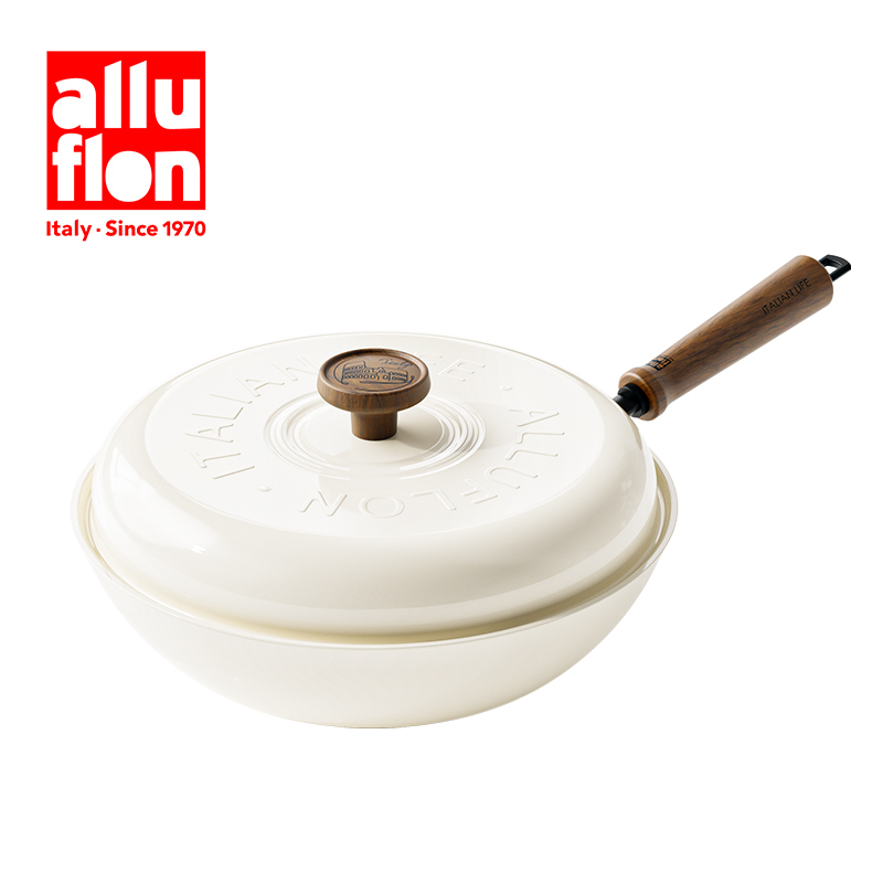 Alluflon阿路弗仑卡塞塔极钛珐琅炒锅32cm