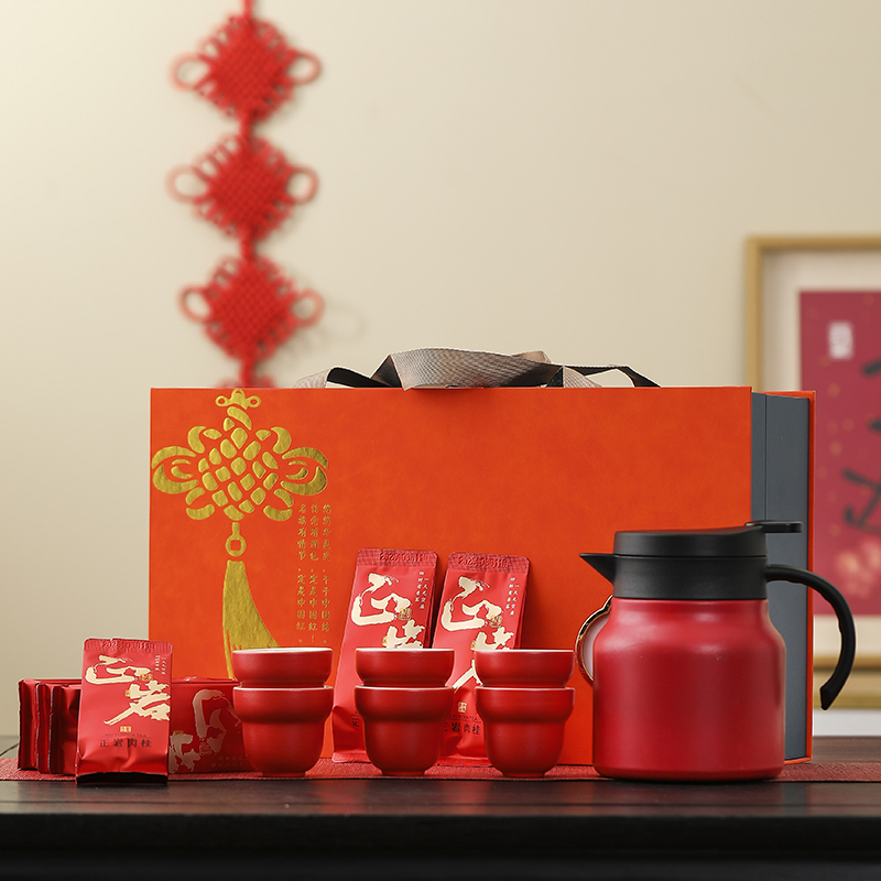 瓷伽什鸿运连连主人杯焖烧壶茶叶套组